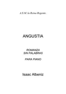 Partition complète (A4), Angustia, Angustia, romanza sin palabras