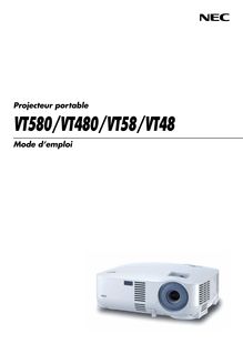 Notice Projecteur NEC  VT580