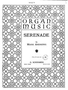 Partition complète, Serenade, F major, Andrews, Mark