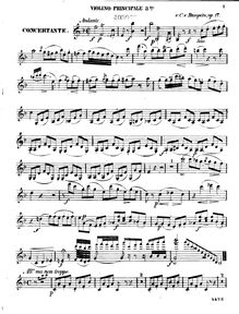 Partition violon 3 , partie, Concertante pour 4 violons et orchestre, Op.17