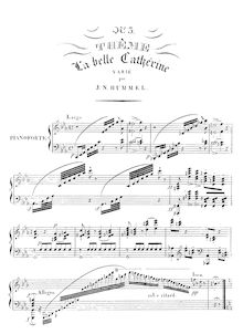 Partition complète, Variations on  La belle Catherine , Hummel, Johann Nepomuk