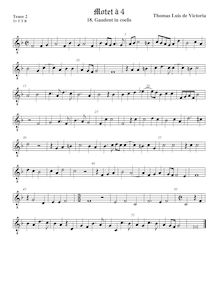 Partition ténor viole de gambe 2, octave aigu clef, Gaudent en coelis animae Sanctorum