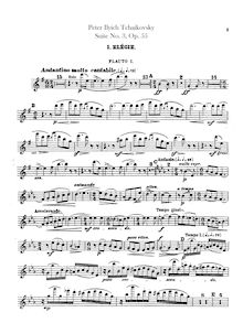 Partition flûte 1, 2, 3,  No.3, Tchaikovsky, Pyotr