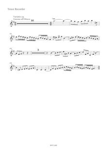 Partition Var.24 - ténor enregistrement , Goldberg-Variationen, Goldberg Variations ; Aria mit 30 Veränderungen ; Clavier-Übung IV