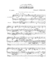 Partition Intermezzo, Cantabile et Prélude, Nouvelles Pièces pour Orgue