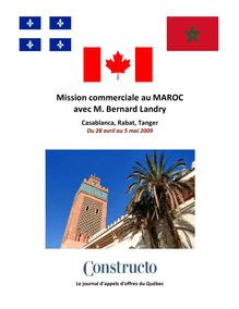 Mission commerciale au MAROC avec M. Bernard Landry