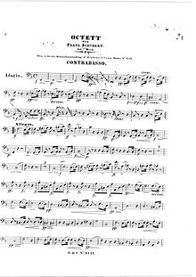 Partition Double basse, Octet, Octet in F major, Schubert, Franz