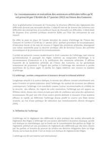 La reconnaissance et exécution des sentences arbitrales telles qu’il est prescrit par l’Arrêté du 17 janvier 2012 en Union des Comores