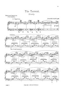 Partition complète, Am Gießsbach, Op.88, Etude, Raff, Joachim