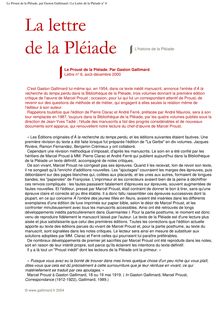 Le Proust de la Pléiade, par Gaston Gallimard / La Lettre de la ...