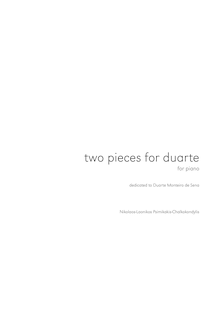 Partition complète, 2 pièces pour Duarte, Psimikakis-Chalkokondylis, Nikolaos-Laonikos