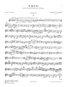 Partition de violon, Piano Trio, Trio pour Violon, Violoncelle et Piano