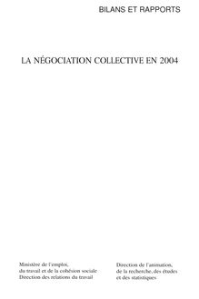 La négociation collective en 2004