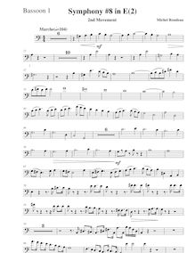 Partition basson 1, Symphony No.8, E major, Rondeau, Michel