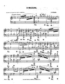 Partition complète, Mazurka No.2, Godard, Benjamin par Benjamin Godard