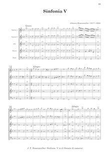 Partition complète, Sonate e Sinfonie da camera, Rosenmüller, Johann
