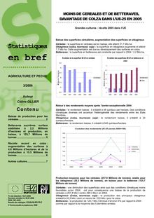 Moins de céréales et de bettraves, davantage de colza dans l UE-25 en 2005