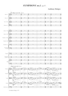 Partition compléte, Symphony No.1, Hedges, Anthony