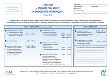 Check-list «sécurité du patient en endoscopie bronchique»