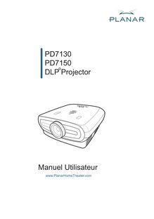 Notice Projecteur Planar  PD7130