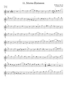 Partition ténor viole de gambe, octave aigu clef, Gradualia I, Byrd, William