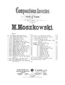 Partition , Près du berceau, 8 pièces pour Piano, Op.58, Moszkowski, Moritz