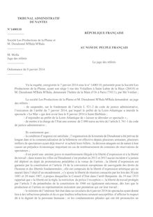Ordonnance du tribunal administratif de Nantes sur le spectacle de Dieudonné