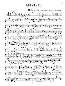 Partition cor , partie, quintette pour Piano et vents, Op.43, Klavierquintett Op.43
