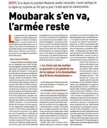 Moubarak s en va, larmée reste