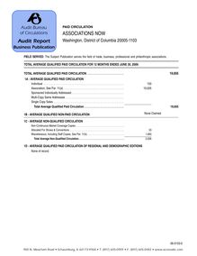 Associations Now ABC Annual Audit July2008-June2009