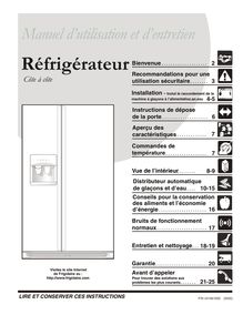 Notice Réfrigérateur Frigidaire  FRS26KR4DWB
