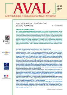 Tableau de bord de la conjoncture en Haute-Normandie  au 3e trimestre 2009