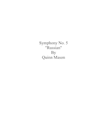 Partition complète, Symphony No.5, Symphonie Russe (Russian), E♭ major