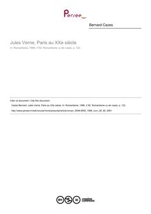 Jules Verne, Paris au XXe siècle  ; n°92 ; vol.26, pg 123-123