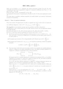 HEC 2005 mathematiques ii classe prepa hec (s)