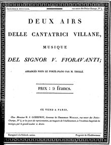 Partition complète, Le Cantatrici Villane, Fioravanti, Valentino