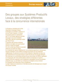 Des groupes aux Systèmes Productifs Locaux, des stratégies différentes face à la concurrence internationale 