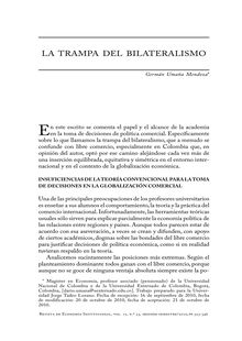 La trampa del bilateralismo (The trap of bilateralism)