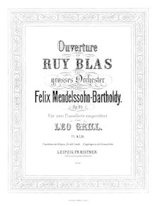 Partition Piano 1, Ruy Blas Overture, Op.95, Mendelssohn, Felix