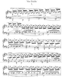 Partition complète, 4 Piano pièces Op.1, Grieg, Edvard