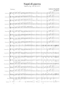 Partition complète, Sogni di guerra, Op.148, Ponchielli, Amilcare par Amilcare Ponchielli