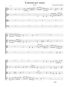 Partition complète, Canzoni per sonare con ogni sorte di stromenti par Giovanni Gabrieli
