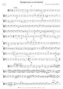 Partition altos, Symphonie No.2, E♭ major, Gossec, François Joseph par François Joseph Gossec