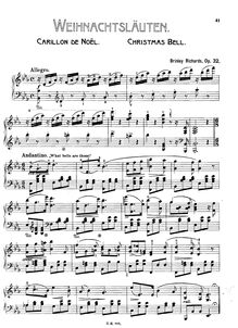 Partition complète, Christmas cloche, Op.32, Carillon de Noel / Weihnachtslauten