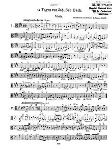 Partition viole de gambe (Nos.1-7), Das wohltemperierte Klavier II