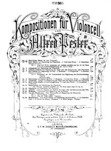 Partition violoncelle 3 et score, 3 Kleine Stücke für 3 Celli, Op.1