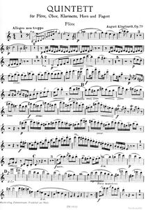 Partition flûte, vent quintette, Op.79, Holzbläserquintett, Op.79