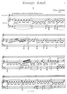 Partition violon / Piano arrangement - complete, violon Concerto