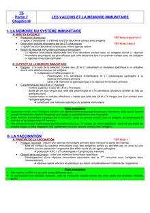 P7 Chap3-Plan du cours Vaccins et mémoire