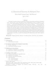 A dimensional Geometry for Biological Time
